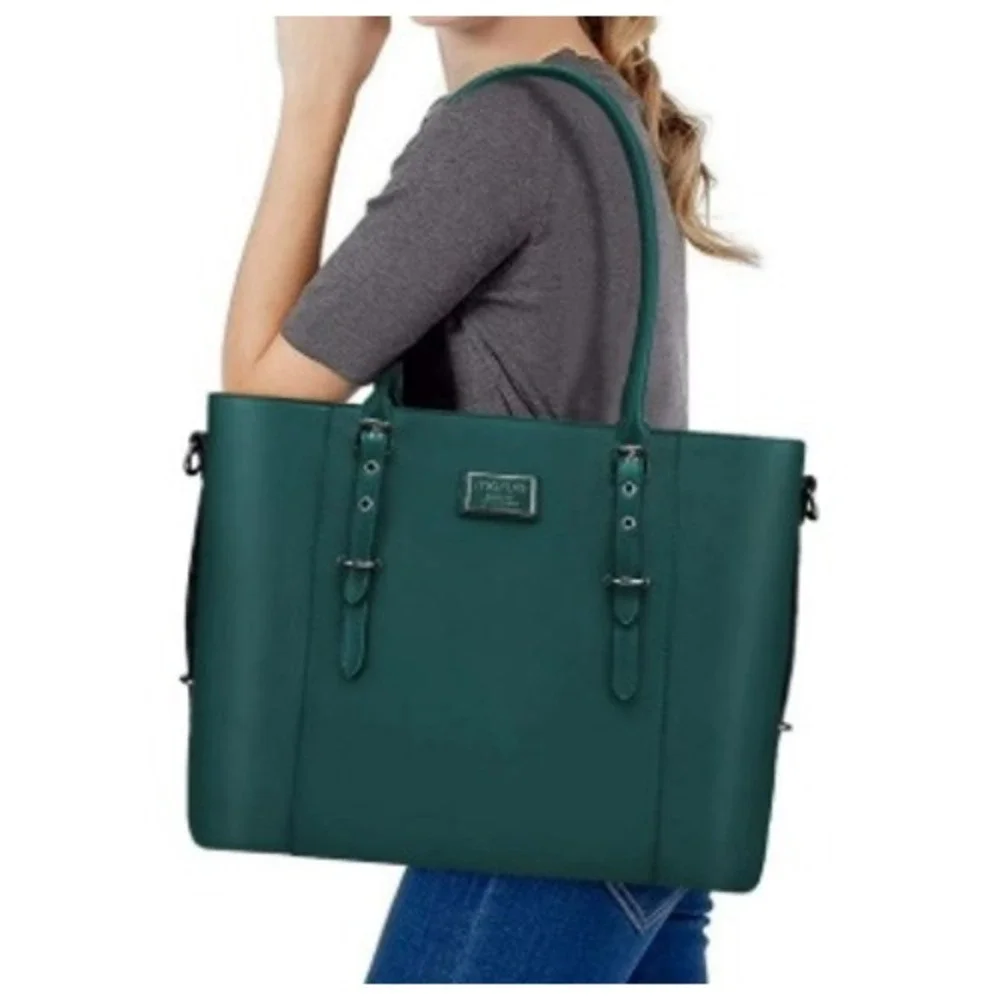 Mosiso Vegan Laptop Bag Shoulder‎ Bag Laptop Bag Teal Blue/Green New